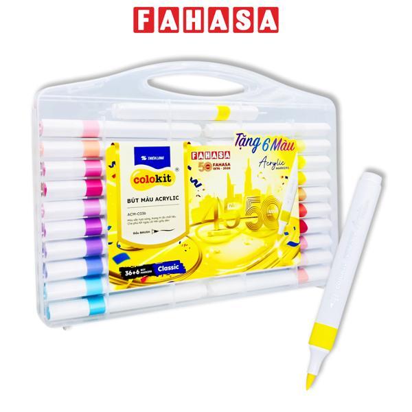 Hộp 42 Bút Màu Acrylic Đầu Cọ Brush - Colokit ACM-C036/FHS - 50 Năm Fahasa