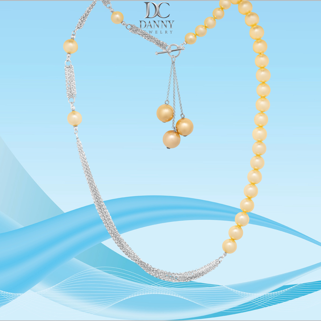 Dây Chuyền Danny Jewelry Bạc 925 Xi Rhodium &amp; Ngọc Ốc Dạng Chuỗi D6235100003