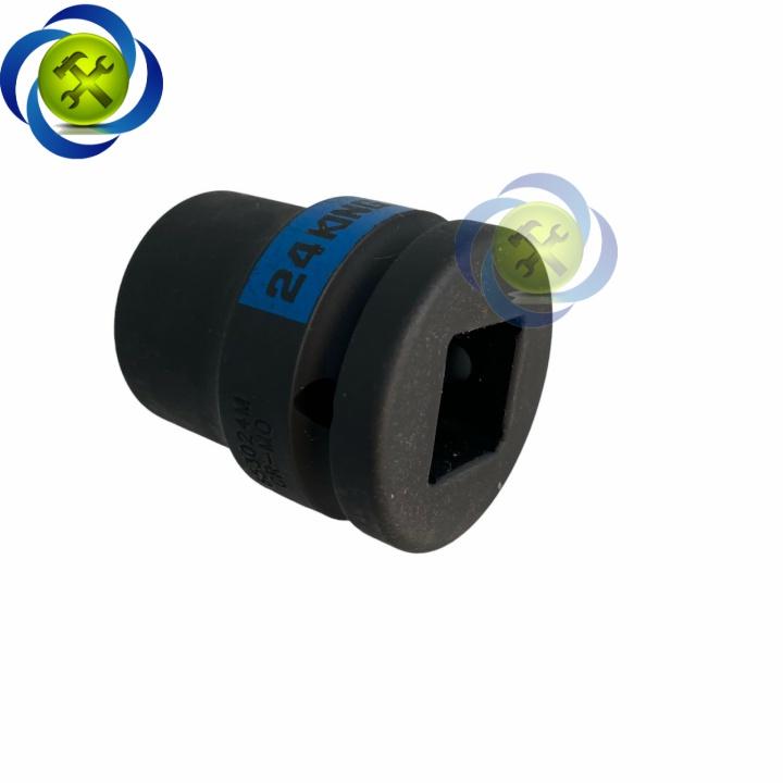 Tuýp 24mm 3/4 Kingtony 653024M loại ngắn 12 cạnh màu đen