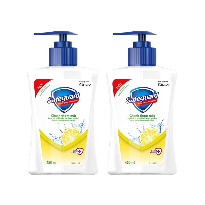 Combo 2 Nước Rửa Tay Safeguard Hương Chanh Thơm Mát 450ml