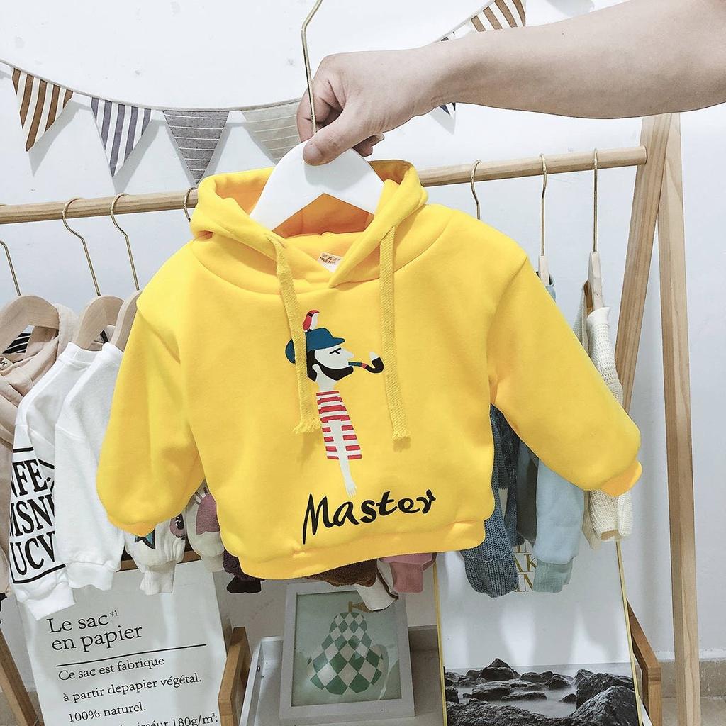 Áo nỉ bông hoddie cho bé LILA KIDS, Áo nỉ master cho bé từ 6-28kg