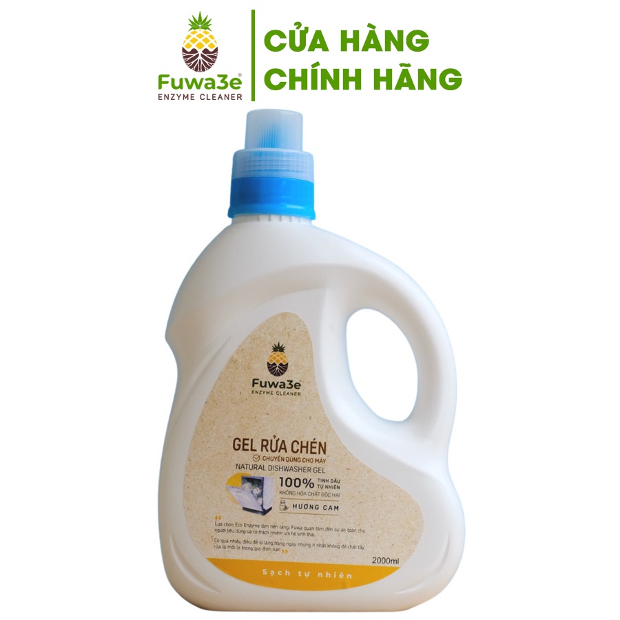 gel rửa chén cho máy rửa chén bát Fuwa3e hữu cơ sinh học dạng gel 2L