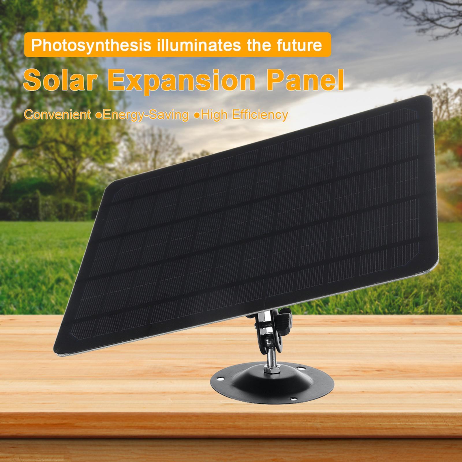 Solar Panel USB Charge Cable Bracket Outdoor Wall Mount Weatherproof 10W