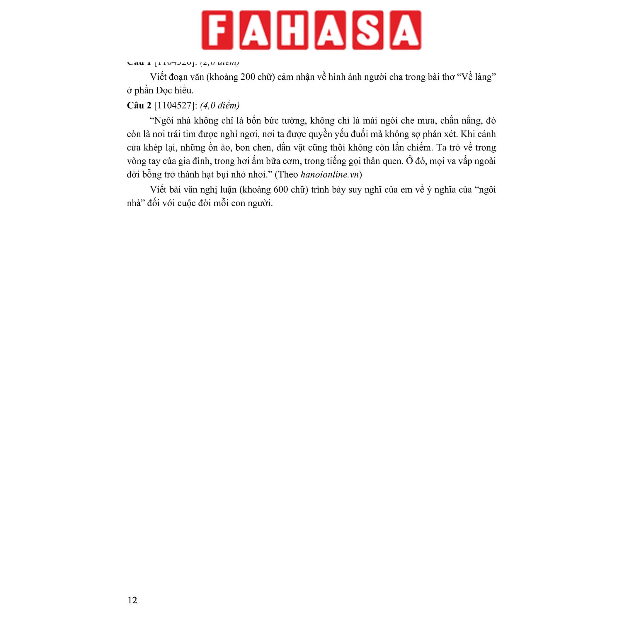 Sách - Sách Đề Minh Họa Thi Vào 10 Môn Toán, Văn, Anh 2026