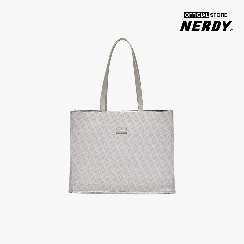 NERDY - Túi tote phom chữ nhật Monogram PNEF22AA06