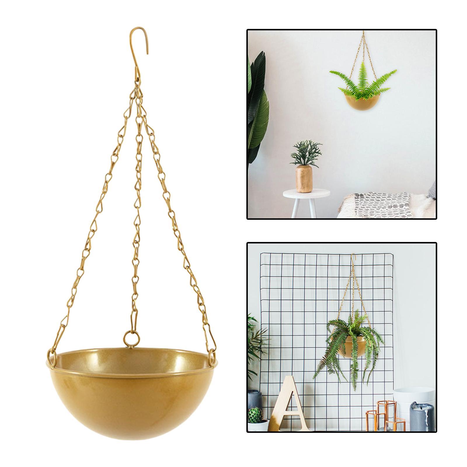 Hanging Flower Pot Iron Flowerpot Decorative for Home Plants Hanging Plant