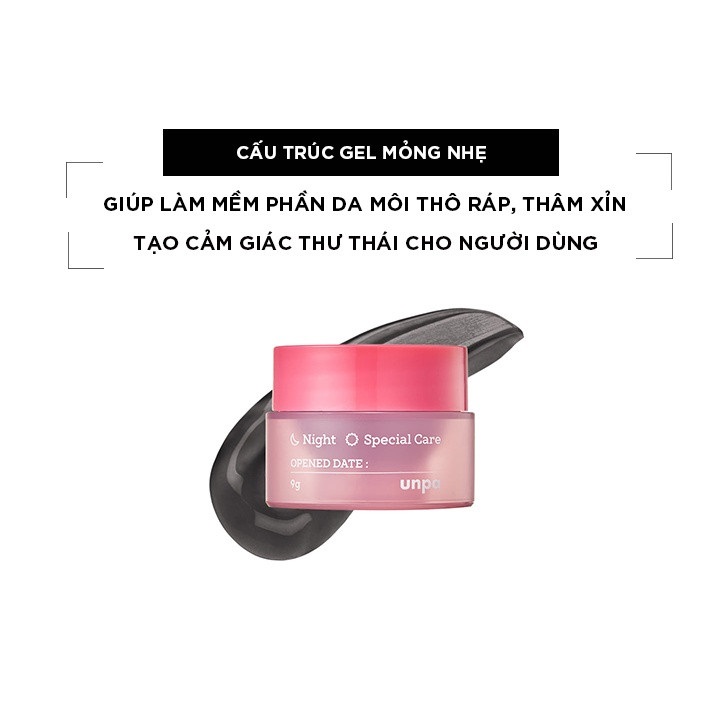 Mặt Nạ Ngủ Môi Dưỡng Ẩm Chống Lão Hóa Unpa Bubi Bubi Lip Mask 9g