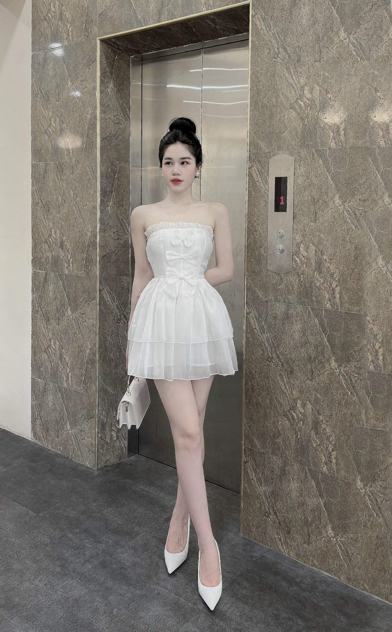 Đầm Thiết Kế Cúp Ngực MAY TuL22 Chất Liệu Tơ Mềm - Đầm Dự Tiệc Trẻ Trung Chuẩn MAY