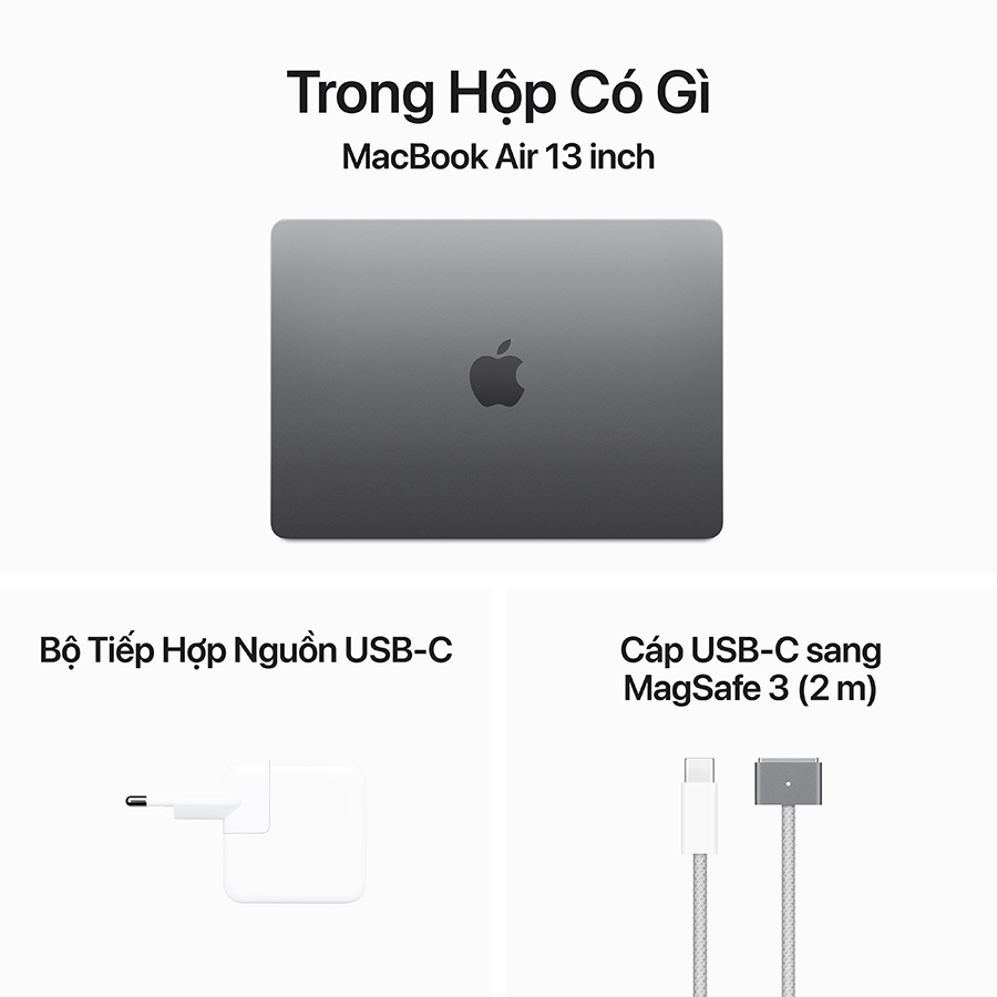 MacBook Air M3 2024 (13 inch, 8GB/ 256GB) - MRXQ3SA/A - Silver
