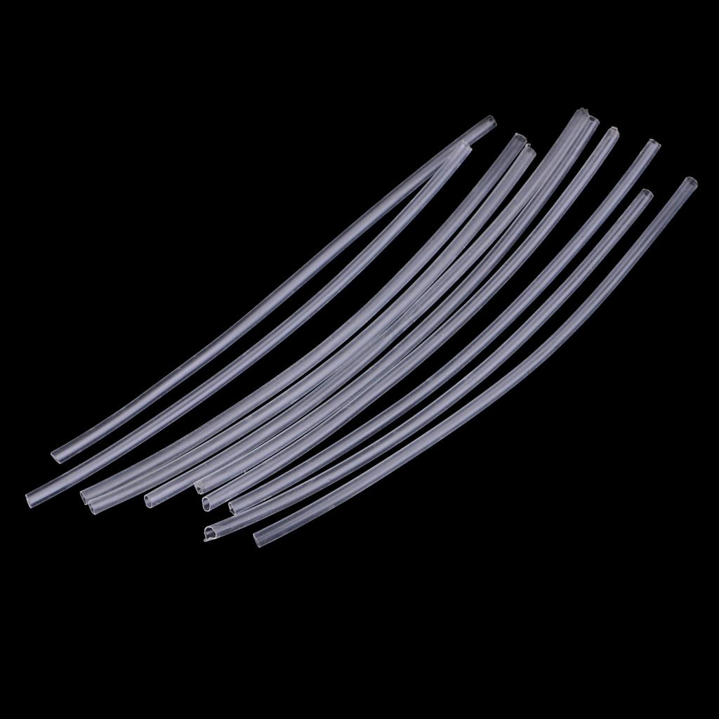 10Pcs Fishing Rig Making Heat Shrink Rig Tubes Sleeve Hook Connector White