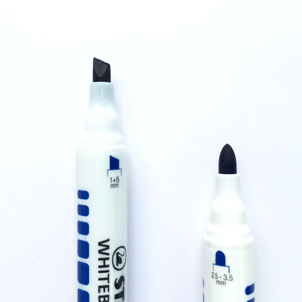 Bộ 12 Bút viết bảng đầu tròn + đầu vuông STABILO plan WHITEBOARD MARKER (WM641-C12)