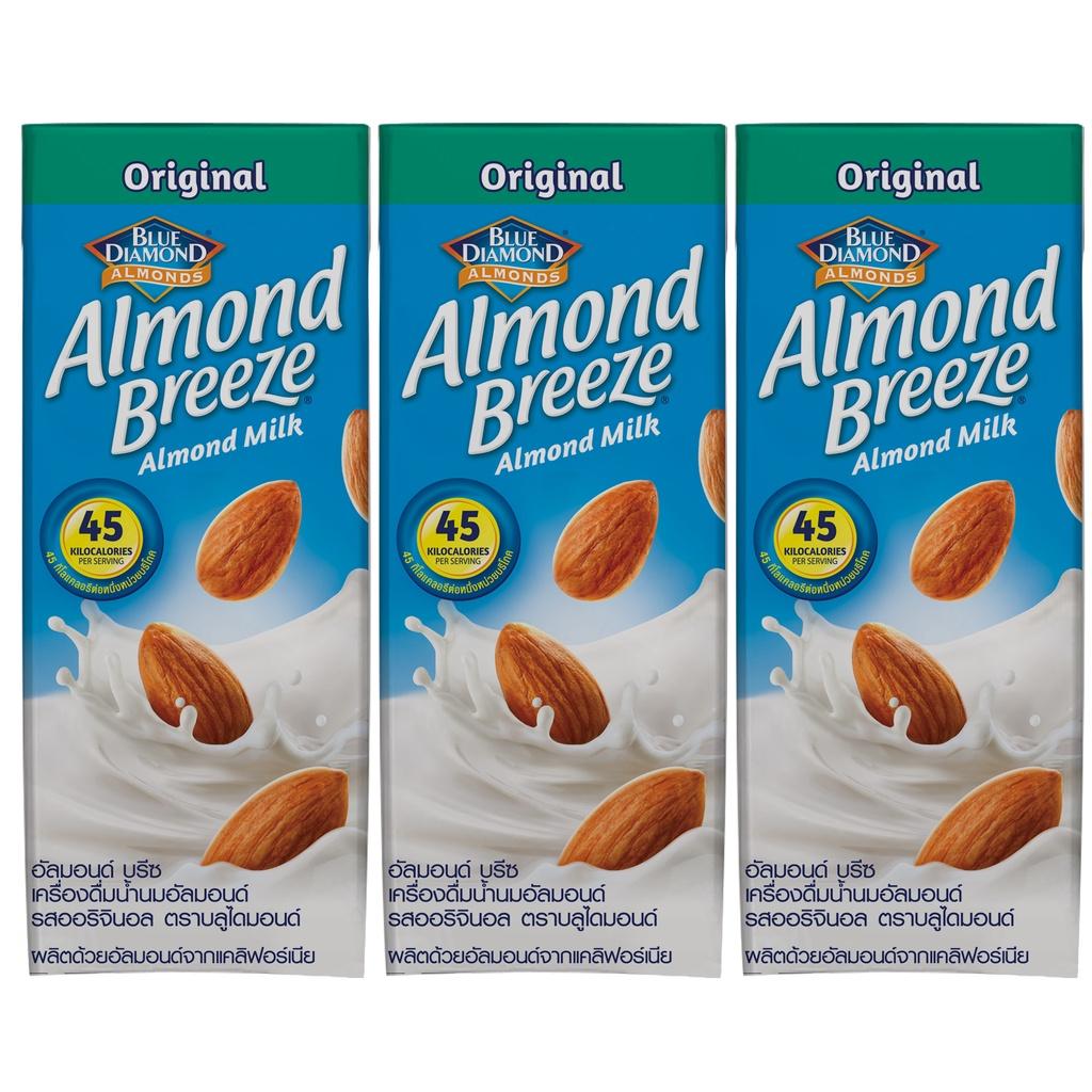 Thùng Sữa hạt hạnh nhân ALMOND BREEZE NGUYÊN CHẤT 180ml (24 hộp) - Sản phẩm của TẬP ĐOÀN BLUE DIAMOND MỸ - Đứng đầu về sản lượng tiêu thụ tại Mỹ