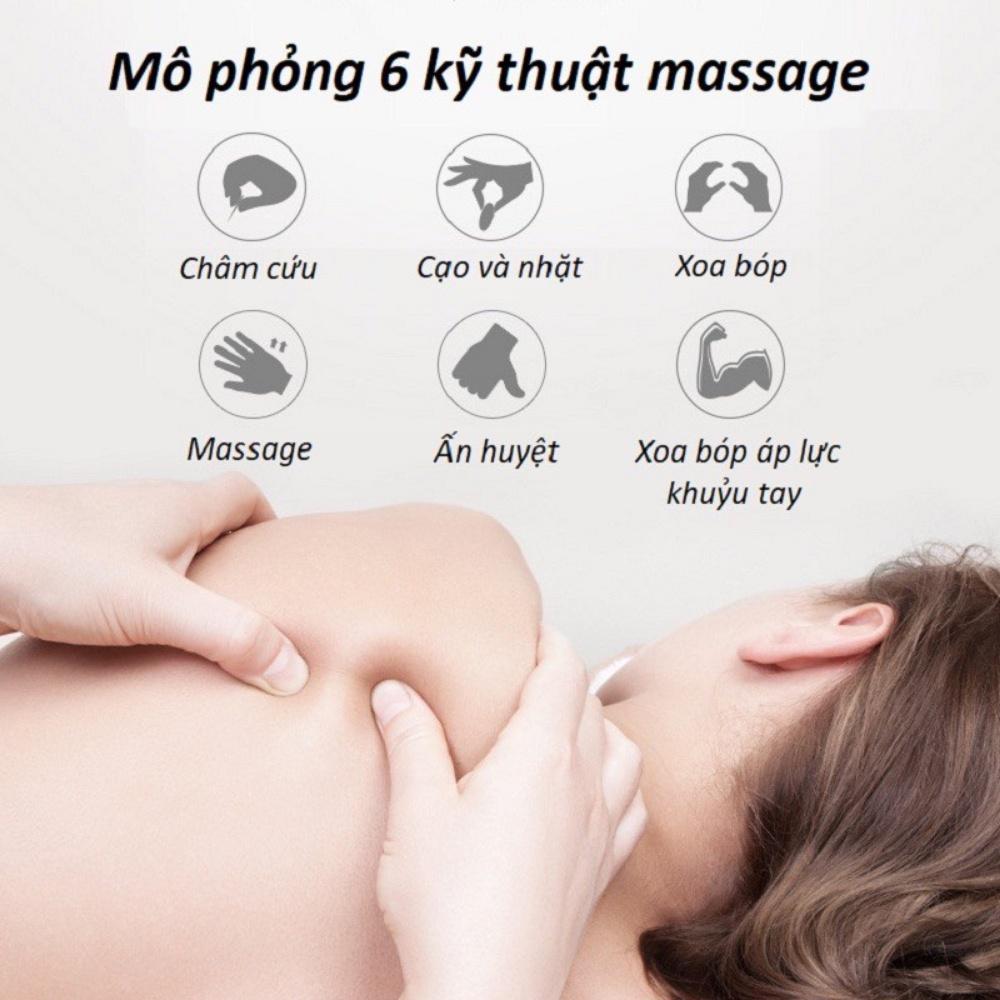 Miếng dán massage xung điện cổ vai gáy, massage toàn thân, cơ bắp chân tay, 8 chế độ mát xa, 19 cường độ tuỳ chỉnh