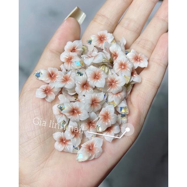 Hoa bột nail | Hoa gắn móng tay | Hoa ly ( set 2 bóng/10 bông ) - 1