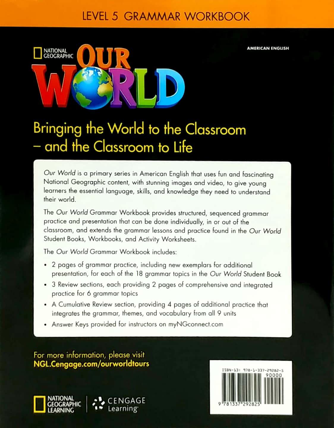 OUR WORLD AME 5 GRAMMAR WORKBOOK