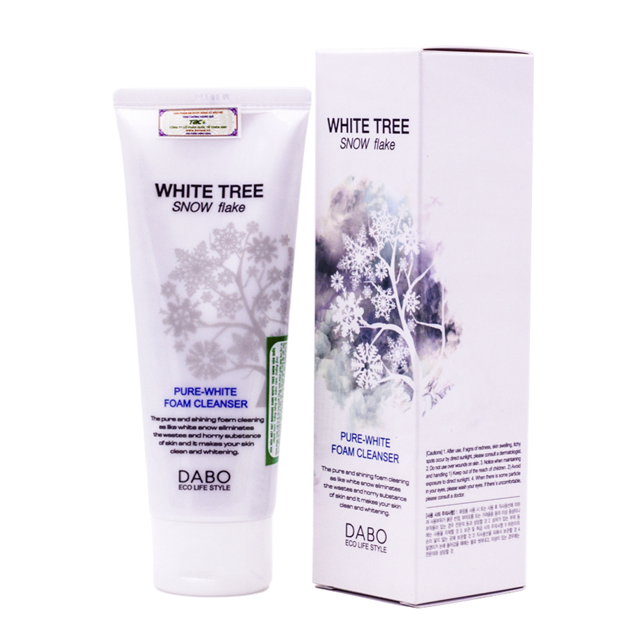 Sữa rửa mặt Cây Tuyết Trắng Dabo Hàn Quốc có hạt Massage Dabo White Tree Snow Flake (150ml)
