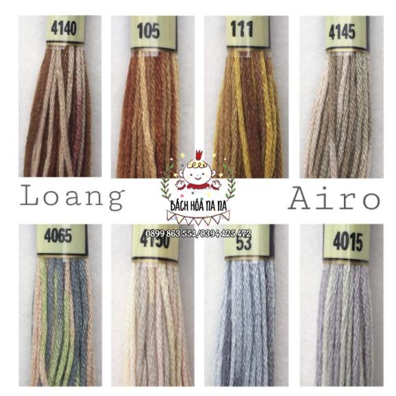 Tép lẻ Chỉ loang Airo đầy đủ 54 màu - Chỉ thêu Airo Cotton Variations - Thêu Tay / Trang Trí Handmade Bách hóa Na Na