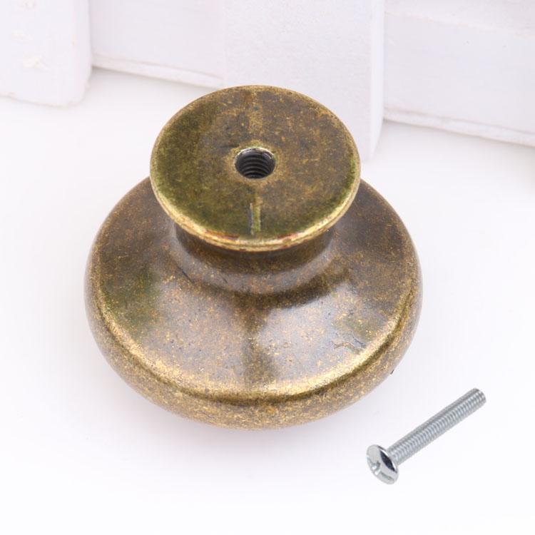 2x Vintage Brass Knob Drawer Cupboard Door Pulls Skull Cabinet Handle Knobs