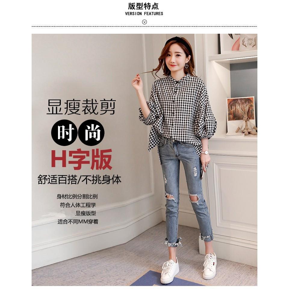 ÁO PHOM RỘNG SỌC CARO