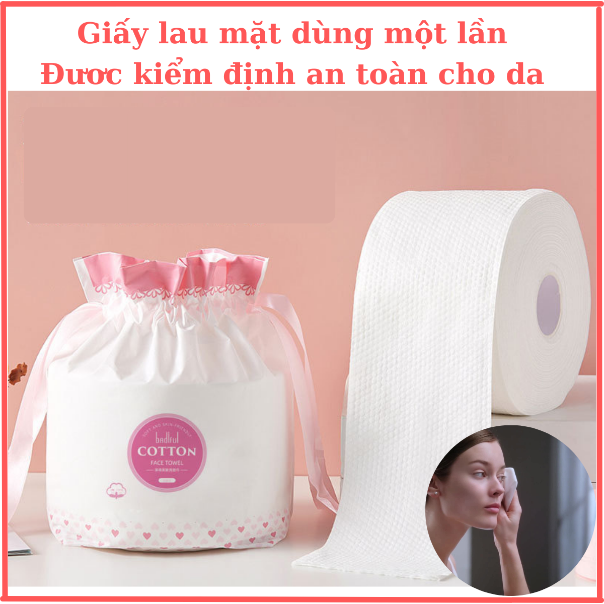 Khăn lau mặt khô đa năng dùng 1 lần mềm mại đa năng , khăn tẩy trang