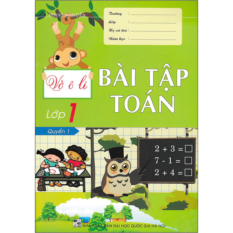 Vở Ô Li Bài Tập Toán Lớp 1 - Quyển 1