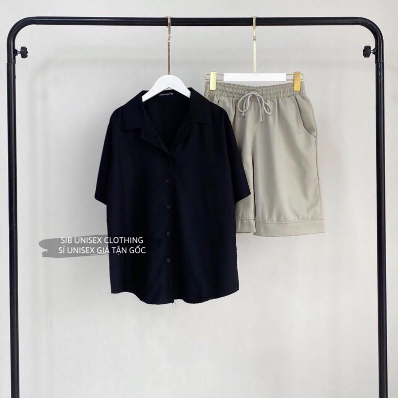 Quần short nam nữ SIB Clothing chất kaki unisex ống rộng SIB022