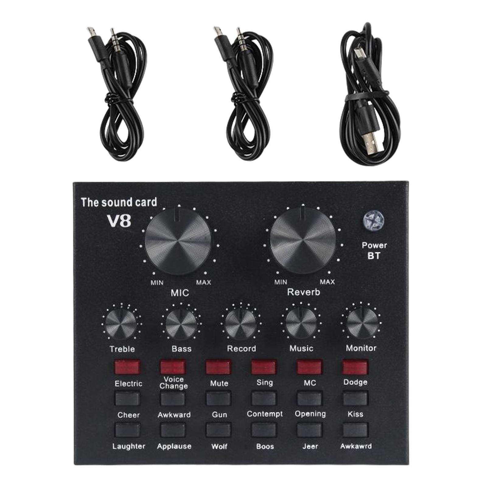 Voice Conversion Sound Card for Karaoke Living Broadcast Chat On Style A