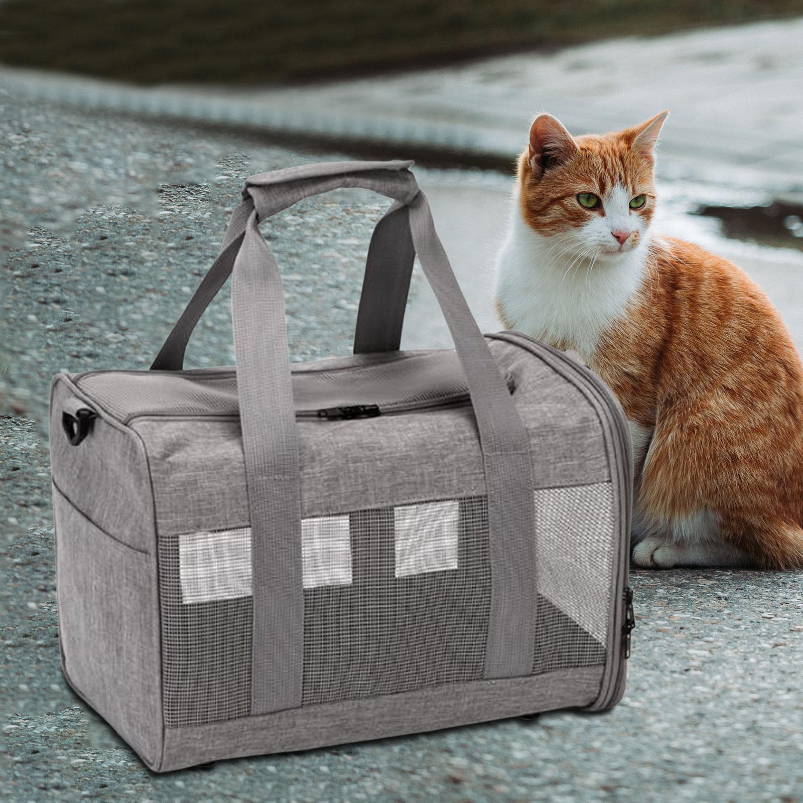 Soft Sided Pet Carrier Cat Carrier Bag Shoulder Bag Ventilated Foldable Carry Bag for Small Dogs for Small Animals Small Medium Cats