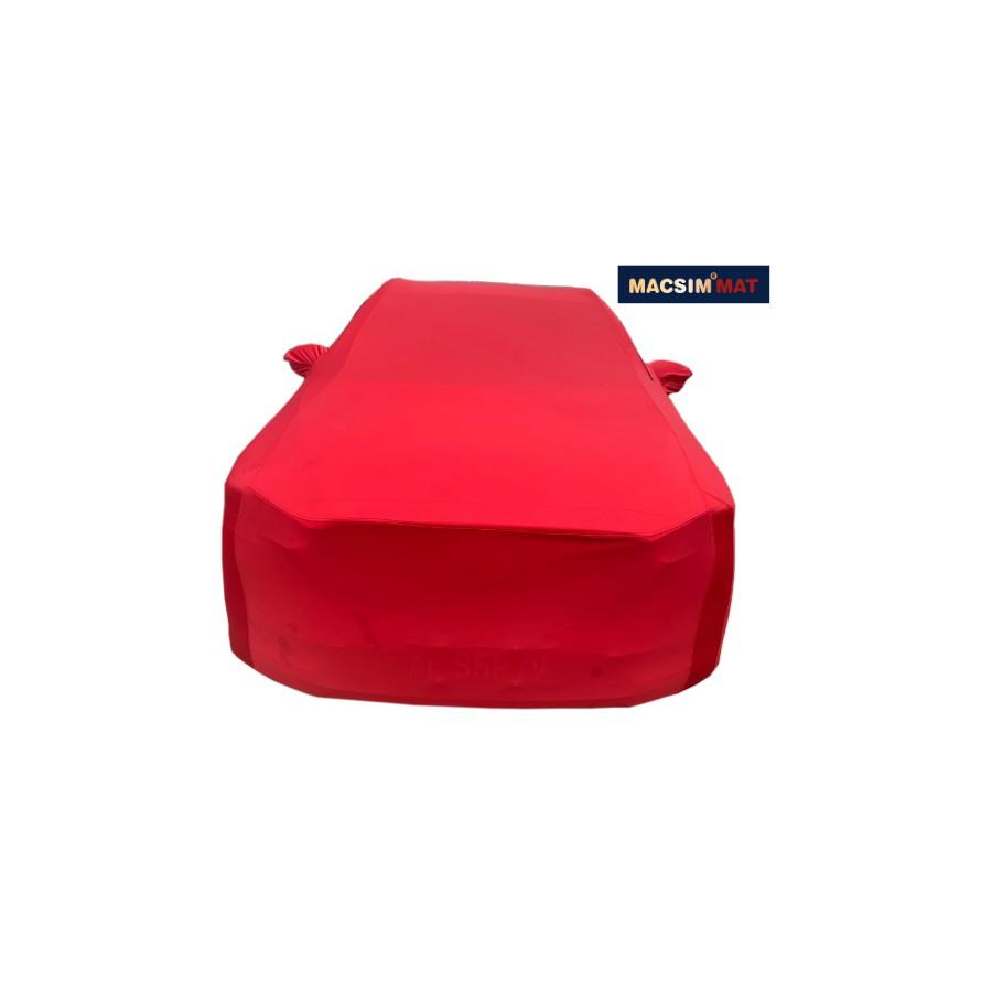 Bạt phủ dành cho xe ô tô 7 chỗ nhãn hiệu Macsim sử dụng trong nhà chất liệu vải thun - màu đen và màu đỏ