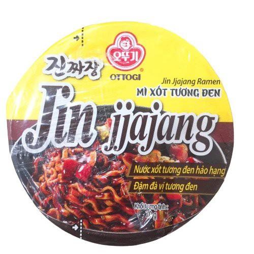 Combo 6 ly mì Jin jjajang xốt tương đen Ottogi 70g