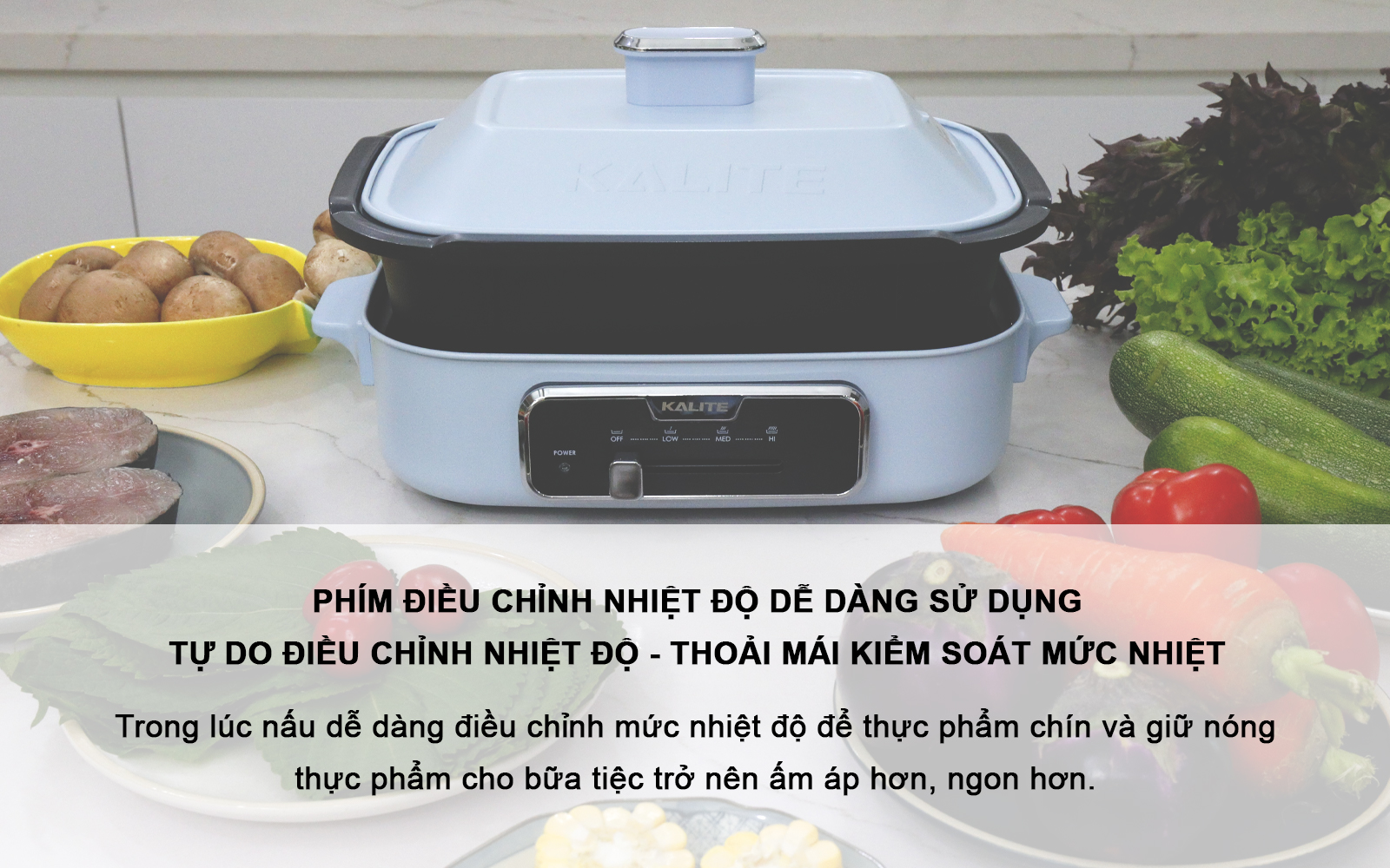 Nồi Điện Đa Năng, Nồi Lẩu Nướng KALITE KL-666 4L Công Suất 1300W - Hàng Chính Hãng