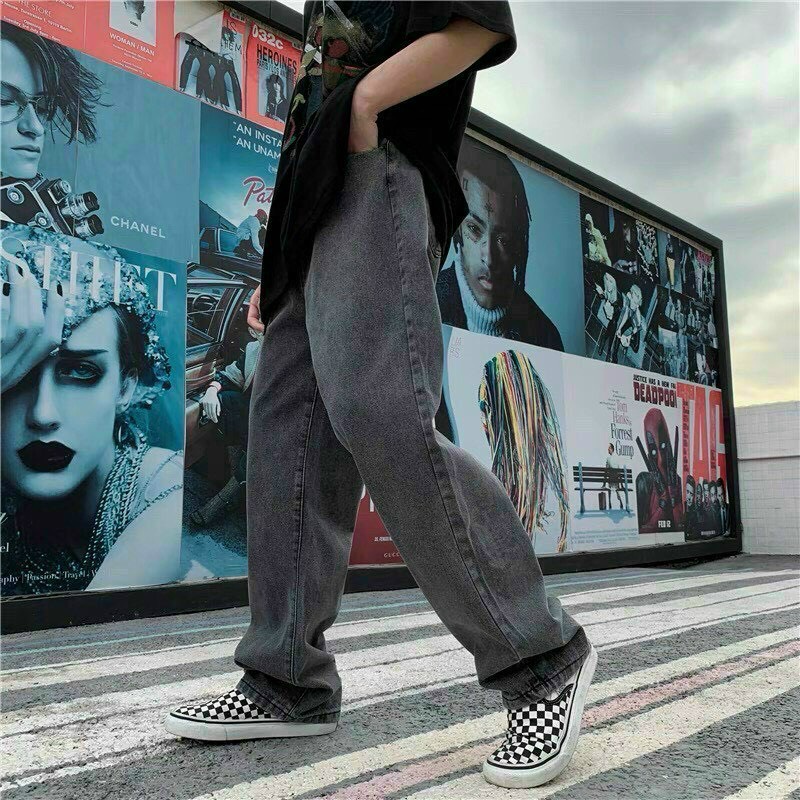 Quần jeans nam nữ ống rông Onez , quần jeans New Hot 2 màu đậm nhạt - QJ4