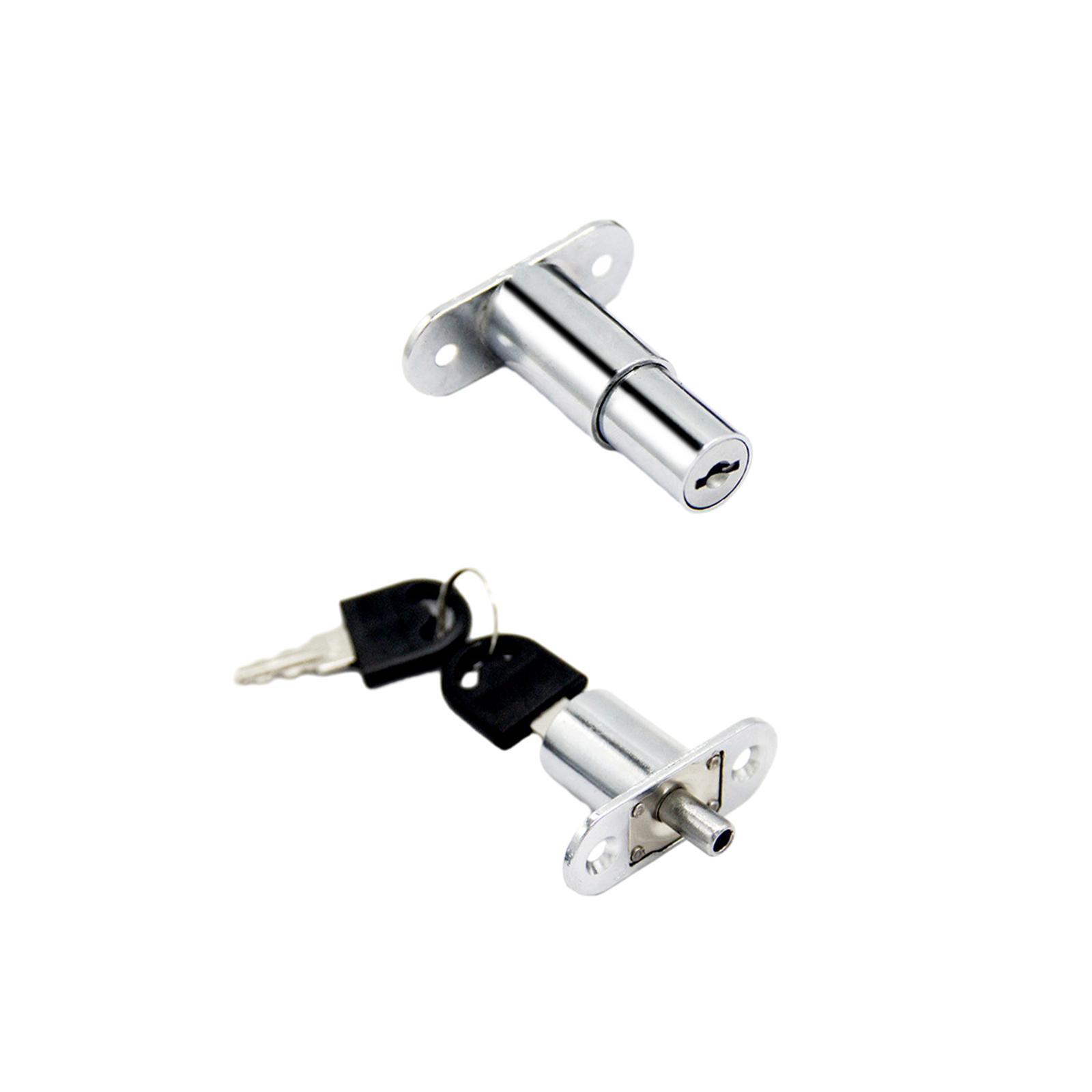 Sliding Door Window Lock Wardrobe Lock with Keys Gadget Upgraded Heavy Duty Display Cabinet Lock Counter Lock for Drawer Lock Refrigerator Lock