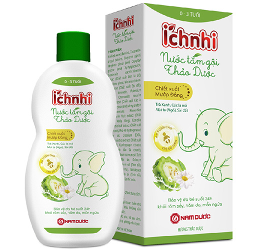 Nước tắm gội thảo dược Ích Nhi (230ml)