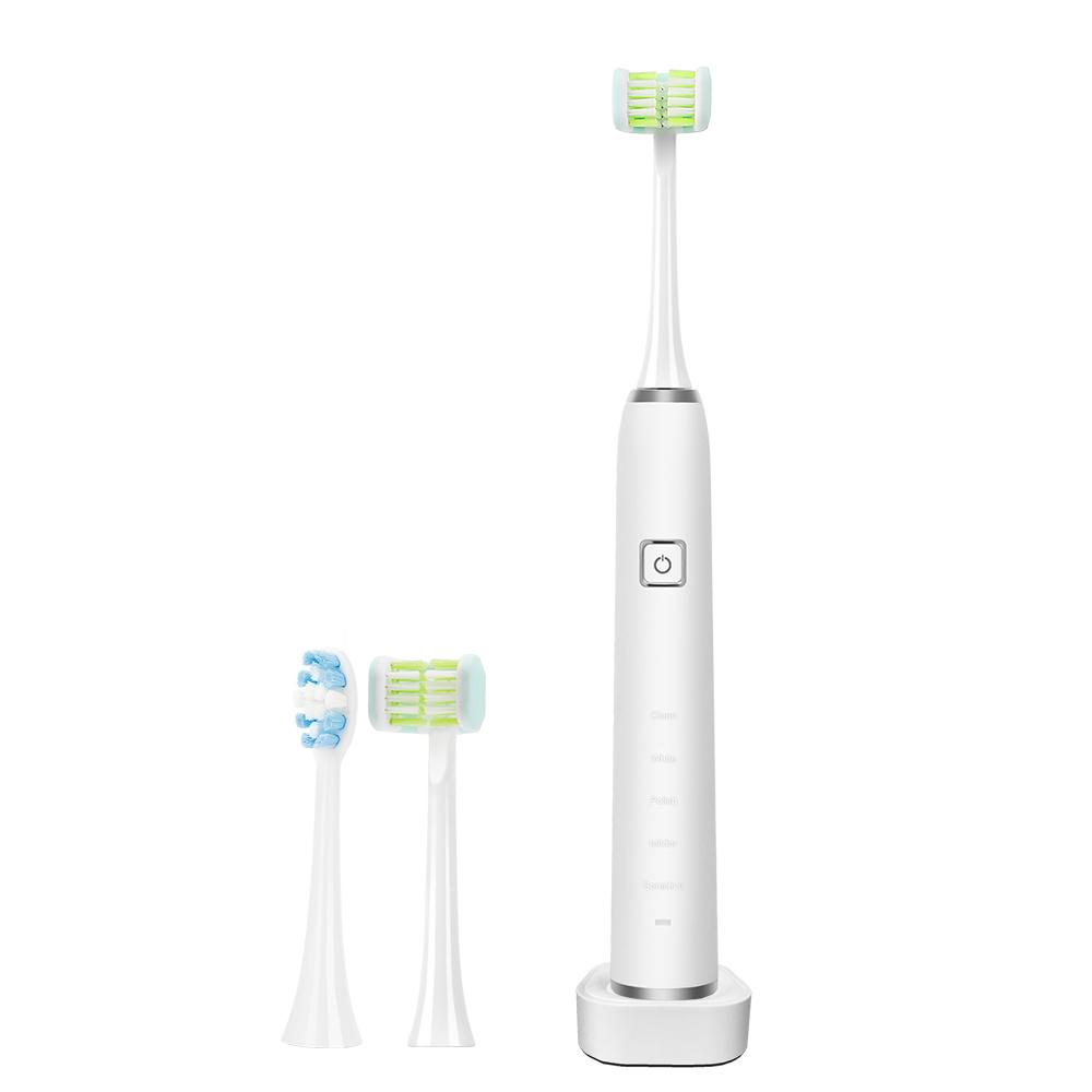 Bàn chải đánh răng bằng điện cho người lớn với đầu bàn chải mềm 3D 5 chế độ chải 2 phút hẹn giờ