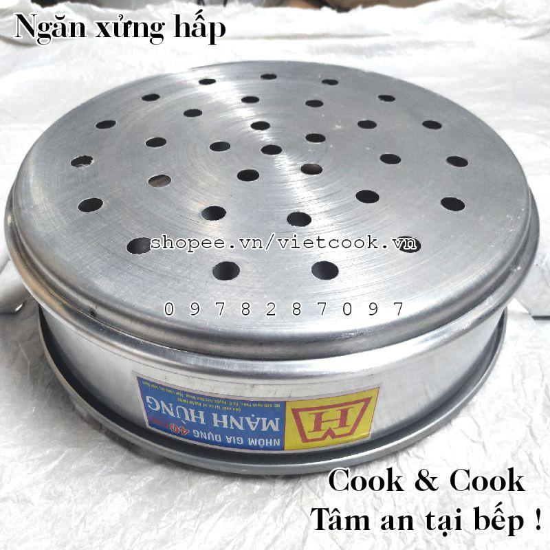 Ngăn xửng hấp bánh bao size 46 cm nhôm/ Hấp hải sản/ Hấp rau củ quả