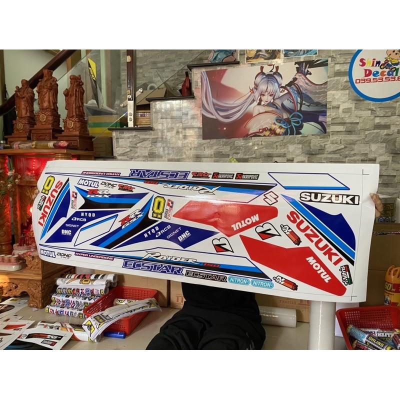 Tem rời dành cho xe raider xang cơ trắng xanh