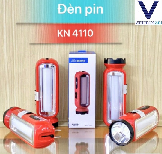 ĐÈN PIN SIÊU SÁNG 4110 - PIN SẠC FULL BOX