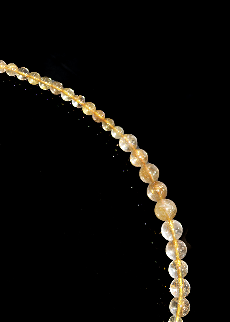 Vòng phong thủy - Vòng cổ thạch anh tóc nâu đỏ tự nhiên