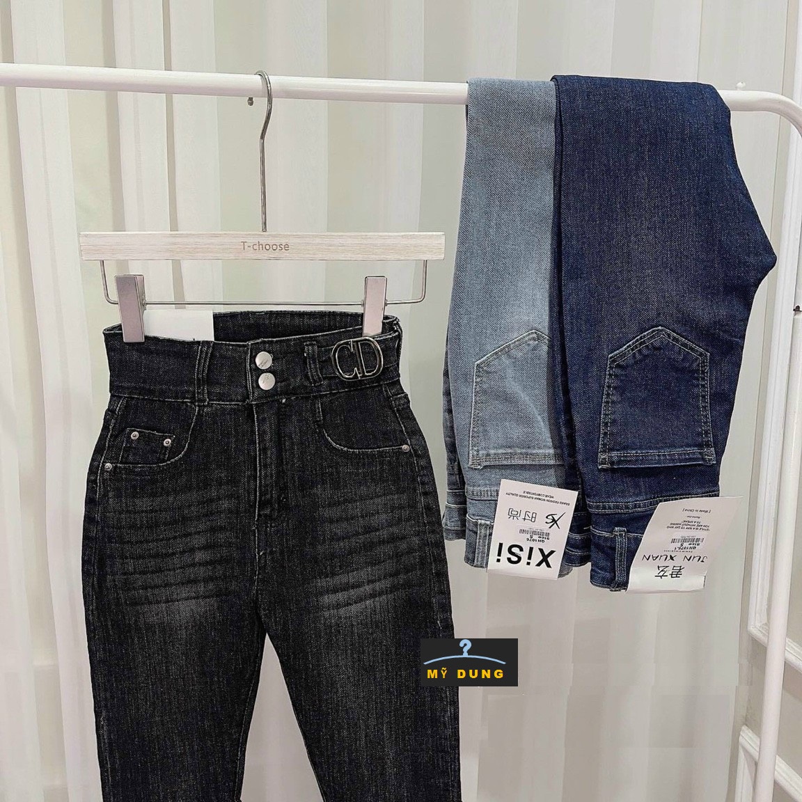 QUẦN JEAN BIG SIZE 2 NÚT CAO CẤP- DÀNH CHO CÁC CÔ NÀNG QUÁ KHỔ- ĐỨNG FORM- CHUẨN DÁNG