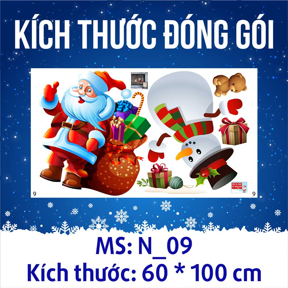 DECAL TRANG TRÍ NOEL 2021 COMBO SỐ 25