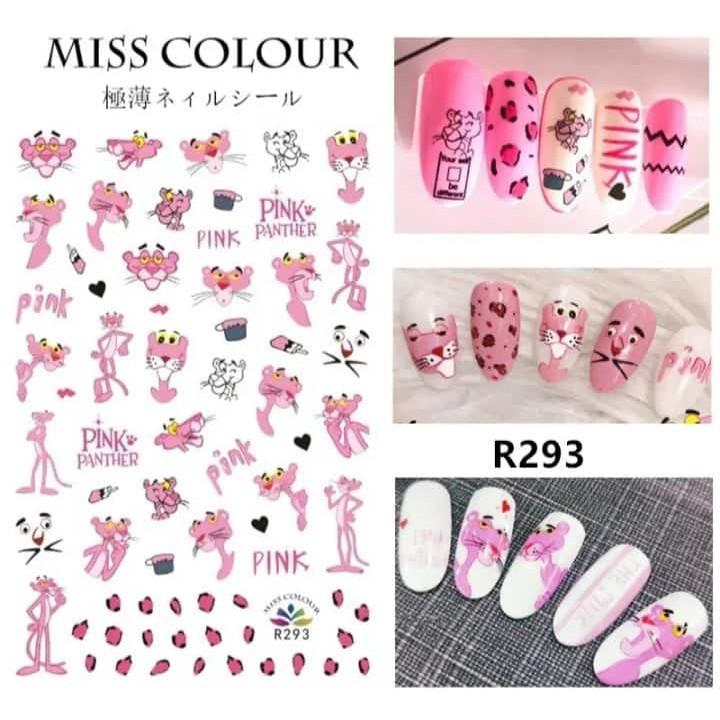 Sticker 3D Báo Hồng Pink Panther | Hình Dán Móng Tay