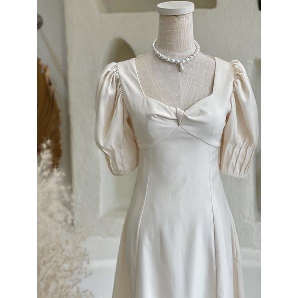 SUZY DRESS đầm xoắn ngực tay li