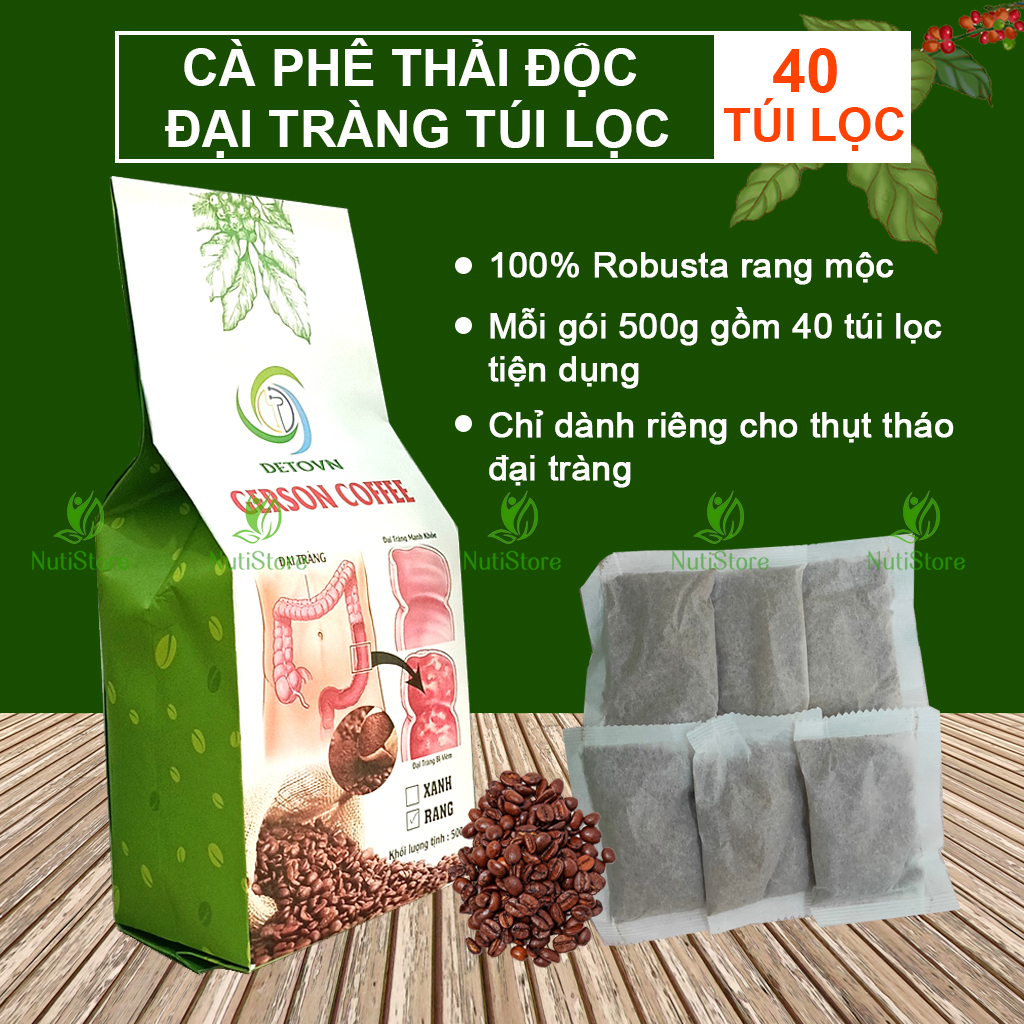 Bộ thải độc đại tràng bằng cà phê (bộ 80 ngày) cà phê dùng trong 80 ngày, dụng cụ bộ túi silicone có thể dùng lâu dài