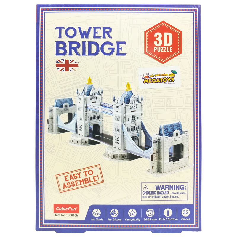 Mô hình giấy 3D - Cầu Tháp London(S3010h)-(32 Mảnh Ghép)