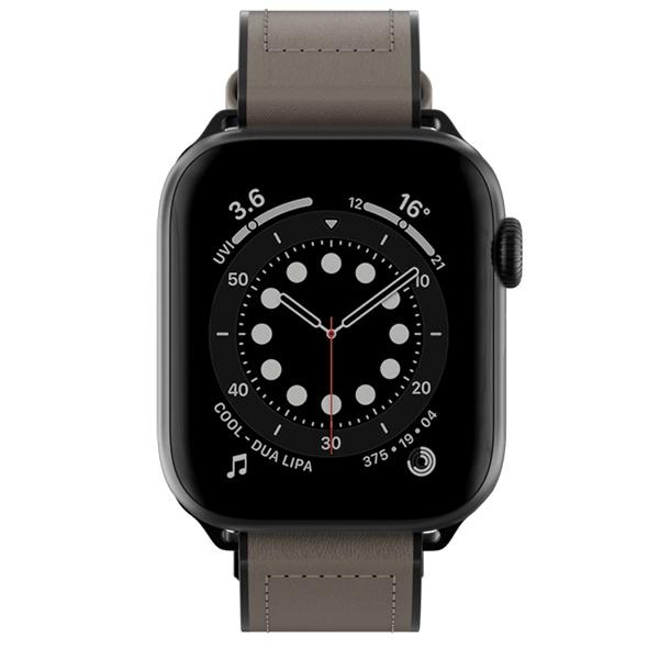 Dây đeo SwitchEasy Hybrid Silicone-Leather dành cho Apple Watch Series (1~8/ SE/Ultra) da thật cao cấp Hàng Chính Hãng