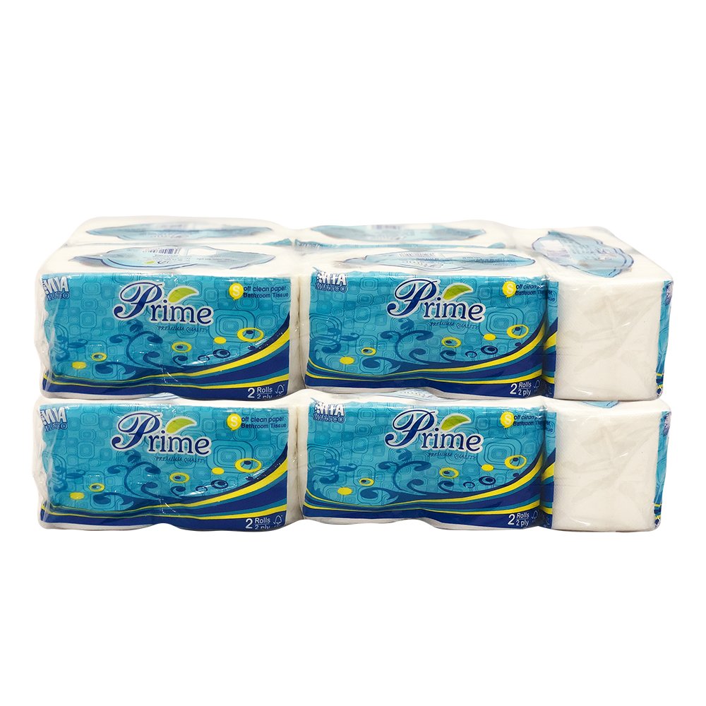 GIẤY VỆ SINH ĐÔI 2 LỚP PRIME CÓ LÕI - COMBO 2 DÂY