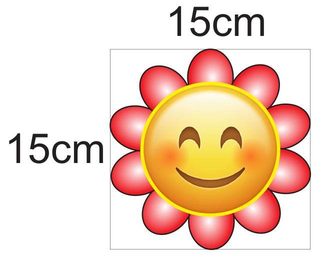 15 cái Decal dán mặt cười mầm non _ 1 hình vuông 15cm_DECAL VIP