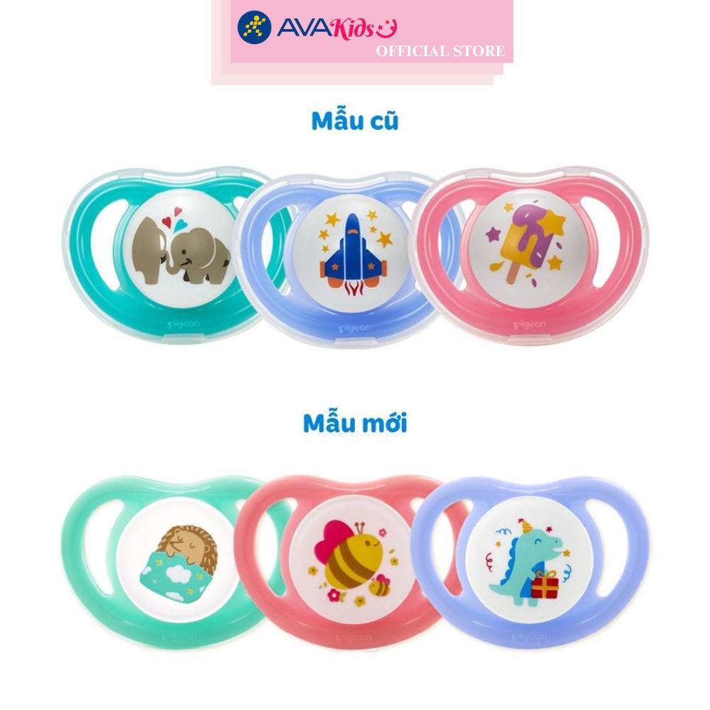 Ti ngậm Pigeon kèm nắp Mini Light size M (6 - 12 tháng) - Màu ngẫu nhiên