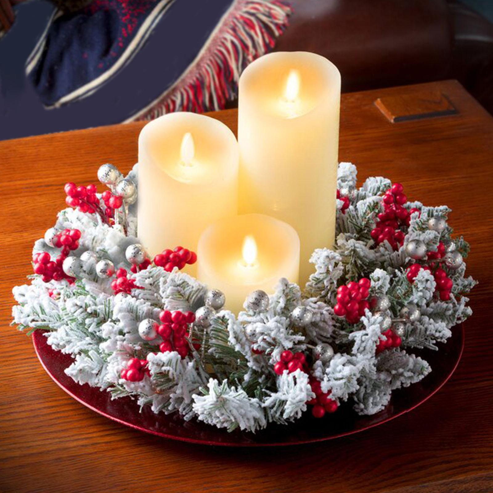 Candle Rings Candles Base Holder for Table Centerpiece Xmas Living Room